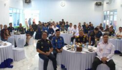 Kantor Bea Cukai Lhokseumawe menginisiasi diskusi lintas instansi membahas pembukaan rute pelayaran internasional Lhokseumawe–Penang, Kamis, 17 Juli 2025, di aula Samudera Pasee. (Foto: Ist)