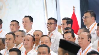 Bupati Aceh Barat Daya Safaruddin dalam acara pengukuhan pengurus APKASI Kamis, 17 Juli 2025, di Puri Agung, Grand Sahid Jaya Hotel, Jakarta. (Foto: Ist)