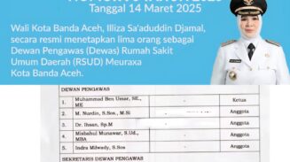 Pengangkatan Indra Milwady sebagai Dewas RSUD Meuraxa diminta dibatalkan oleh Wali Kota Banda Aceh Illiza Sa’aduddin Djamal karena dianggap sebagai balas jasa politik. (Foto: Ist)
