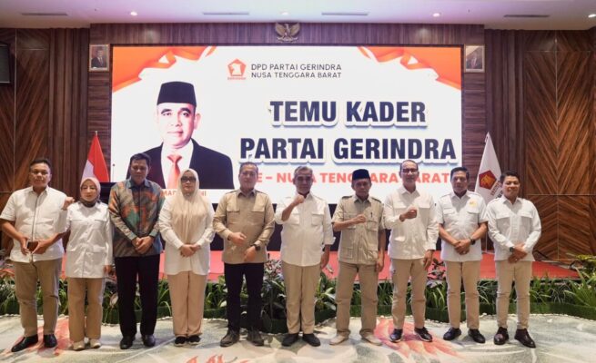 Sekjen Partai Gerindra Ahmad Muzani menghadiri acara Temu Kader Gerindra se Nusa Tenggara Barat, Sabtu (12/7/2025).