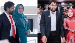 Gubernur Aceh Muzakir Manaf atau Mualem bersama kedua istrinya, Marlina Usman atau Kak Ana (Ketua TP PKK Aceh) dan Salmawati SE atau Bunda Salma (Anggota Komisi III DPRA). (Foto: Ist)