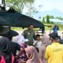Ribuan masyarakat memadati area Shelter Galaxy Lanud SIM dalam acara Open Base yang digelar TNI AU untuk melihat Pesawat Tempur F-16 dari dekat, Kamis (3/7). (Foto: Dok. Lanud SIM)