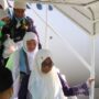 Jemaah Haji Aceh yang tergabung dalam kloter 07 tiba di Bandara Sultan Iskandar Muda, Blang Bintang, Aceh Besar, Jum'at (4/7). (Foto: ist)