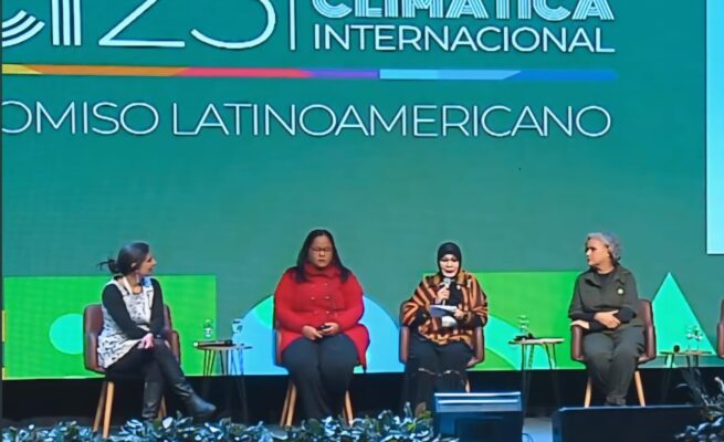 Wali Kota Banda Aceh Illiza Sa’aduddin Djamal menjadi salah satu pembicara pada Konferensi Iklim Internasional di Cordoba, Argentina. (Foto: Ist)