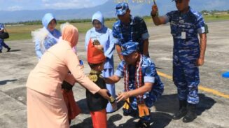 Pangkoopsud I Marsda TNI Muzafar melaksanakan kunjungan kerja ke Lanud SIM Blang Bintang, Aceh Besar, Jum'at (4/7/2025). (Foto: Ist)