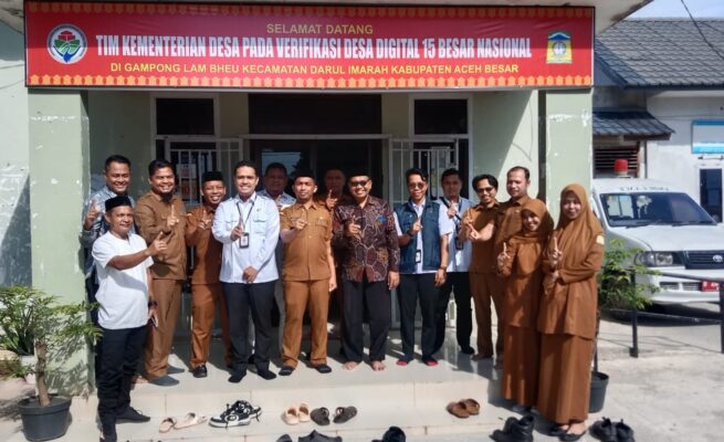 Gampong Lam Bheu Kecamatan Darul Imarah, Aceh Besar masuk 10 Besar Nasional pada Lomba Desa Digital Tahun 2025. (Foto: Ist)