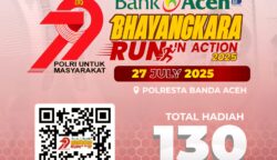 Polda Aceh bekerja sama dengan Bank Aceh akan menggelar Bhayangkara Run 2025.
