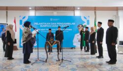 Wali Kota Banda Aceh Illiza Sa'aduddin Djamal melantik empat Pejabat Eselon II Pemko Banda Aceh, Selasa, 8 Juli 2025 di pendopo. (Foto: For Infoaceh.net)