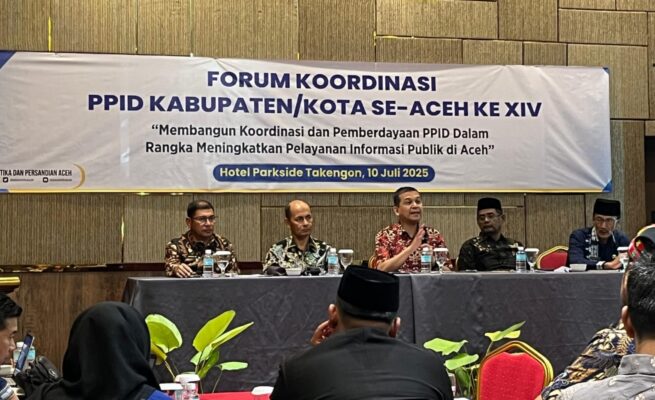 Forum Koordinasi Pejabat Pengelola Informasi dan Dokumentasi (PPID) Kabupaten/Kota se-Aceh ke-XIV yang digelar di Aceh Tengah, Kamis (10/7). (Foto: Ist)