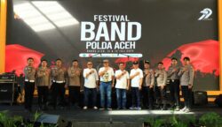 Polres Aceh Tengah meraih Juara I Festival Band Hari Bhayangkara ke-79 yang digelar selama dua hari, 12-13 Juli 2025 di Gedung Meuligoe Tribrata, Mapolda Aceh. (Foto: Ist)