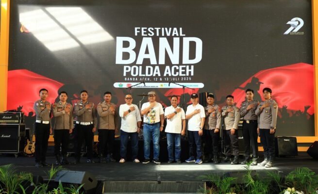 Polres Aceh Tengah meraih Juara I Festival Band Hari Bhayangkara ke-79 yang digelar selama dua hari, 12-13 Juli 2025 di Gedung Meuligoe Tribrata, Mapolda Aceh. (Foto: Ist)