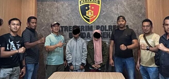 Seorang wanita paruh baya, ZU (33) warga salah satu Gampong di Pidie Jaya ditangkap Unit Jatanras Satreskrim Polresta Banda Aceh. Ia diduga melakukan pencurian uang Rp20 juta di TK Az – Zahra, Kuta Alam Banda Aceh. (Foto: Dok. Polresta Banda Aceh)