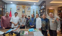 Kadiv Humas Polri Irjen Pol Shandi Nugroho menerima kunjungan jajaran Panitia Pengarah (SC) dan Panitia Pelaksana (OC) Kongres Persatuan PWI (Foto: Dok. PWI)